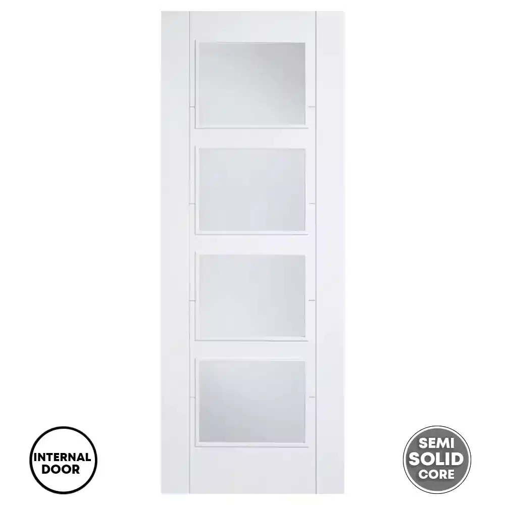 LPD White Vancouver Glazed Door 4L Clear