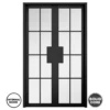 LPD Malvern W4 Internal Door Black Pre-finished Glazed 49"