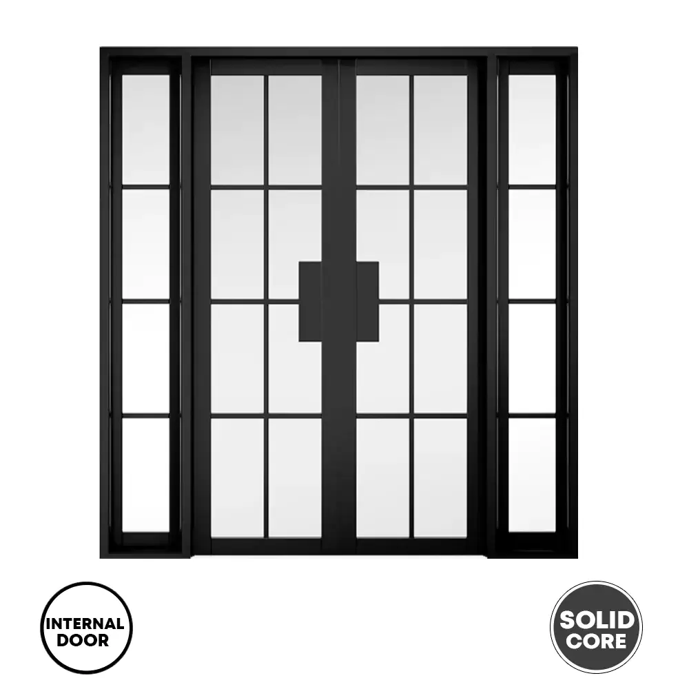 LPD Malvern W6 Internal Black Door Pre-finished Glazed 75"