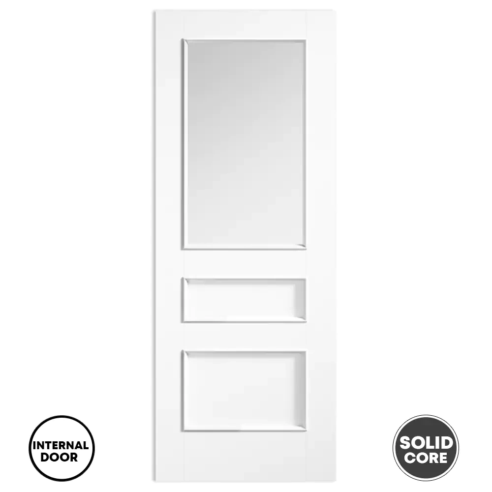 LPD Primed White Toledo Glazed Internal Door