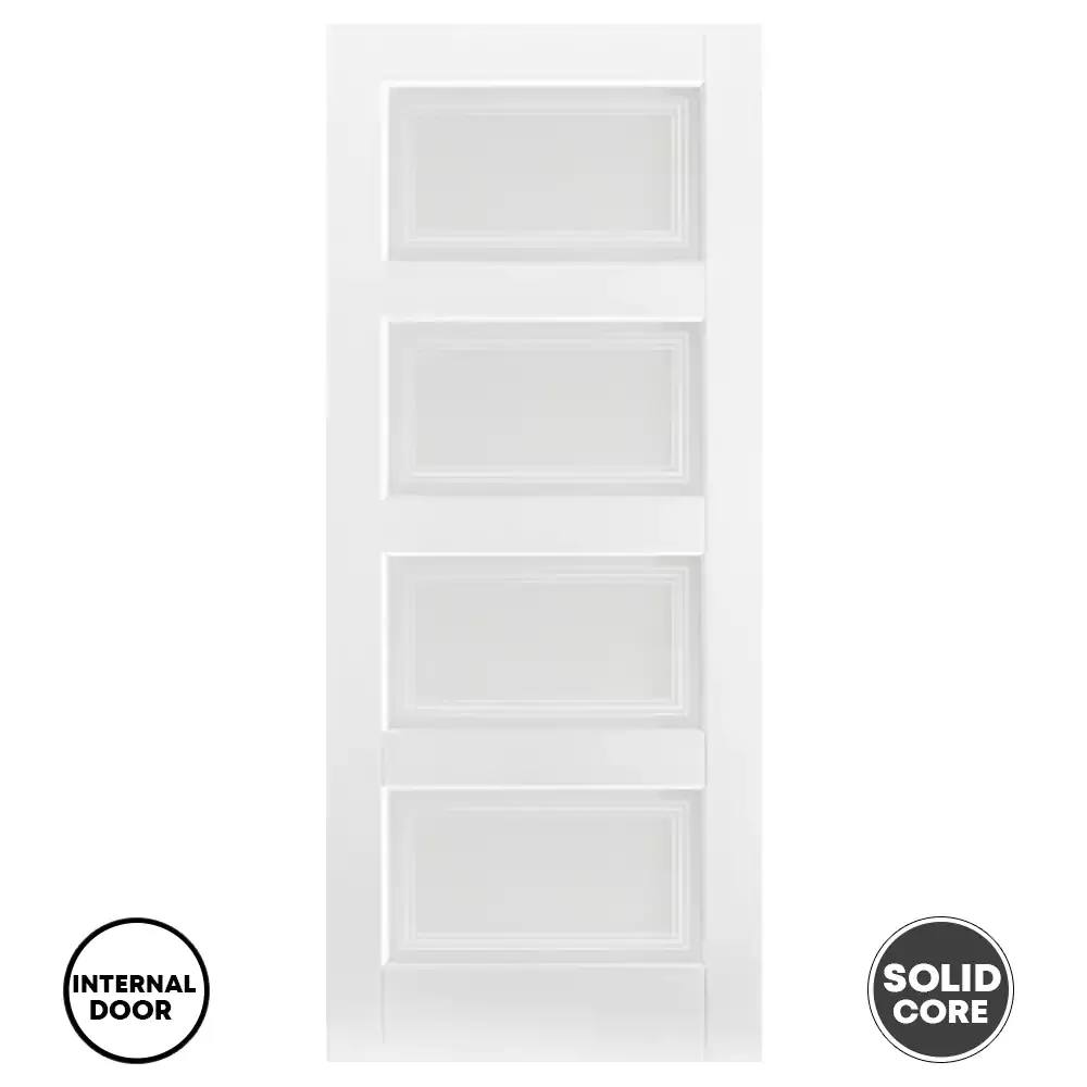 LPD White Contemporary Glazed 4L Internal Door