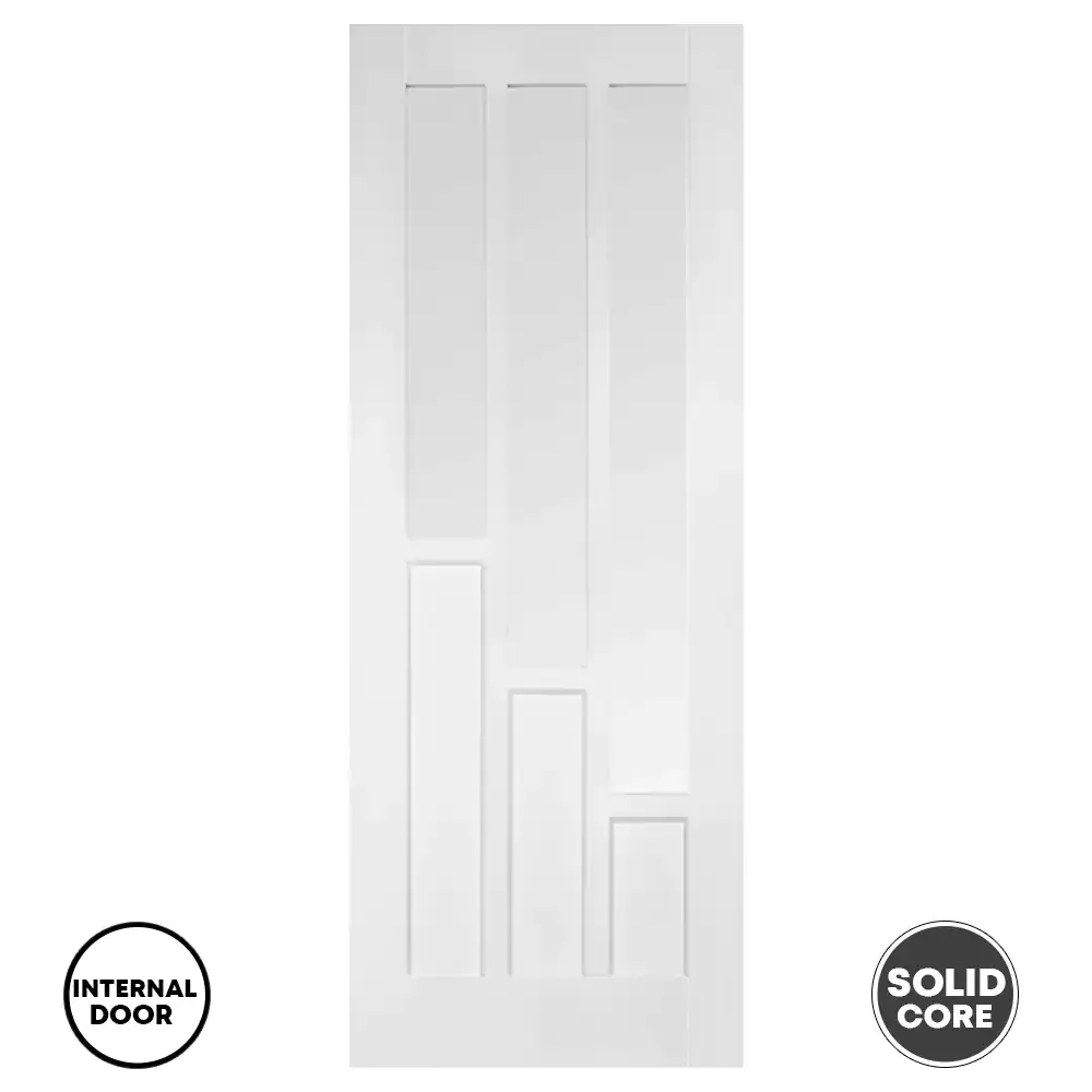 LPD Coventry Solid Glazed 3L Internal Door Primed White