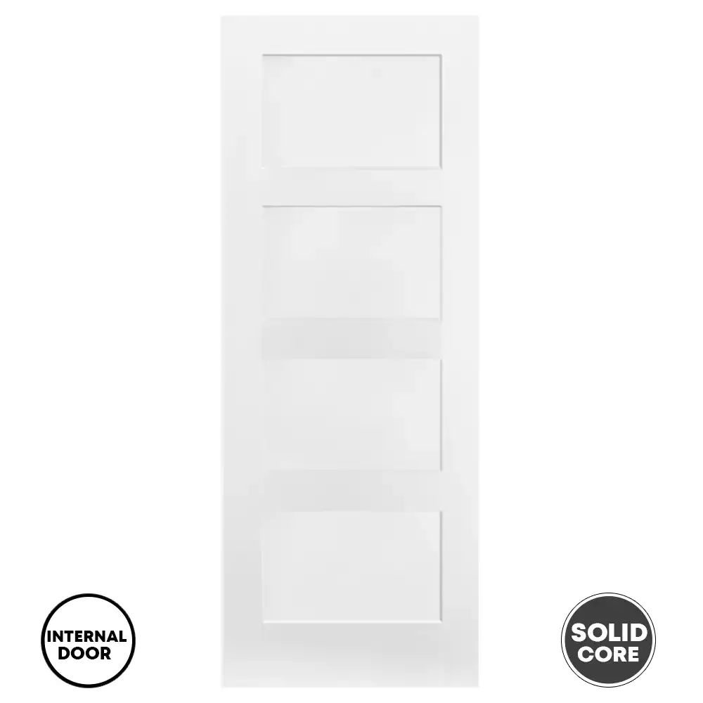 LPD Internal Door White Shaker 4 Panel Primed