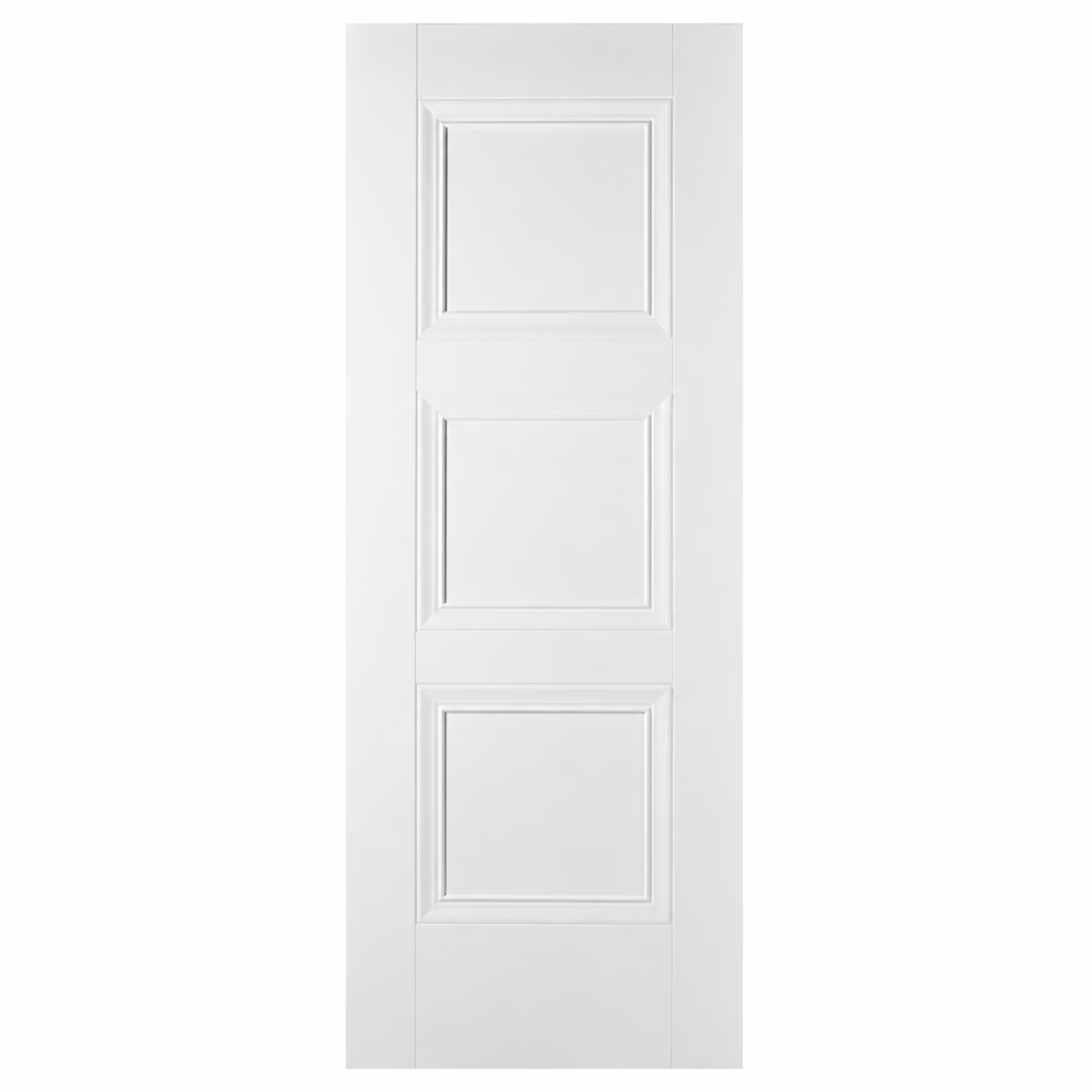 LPD Amsterdam White Primed 3 Panel Decorative Beading Solid Engineered Internal Door