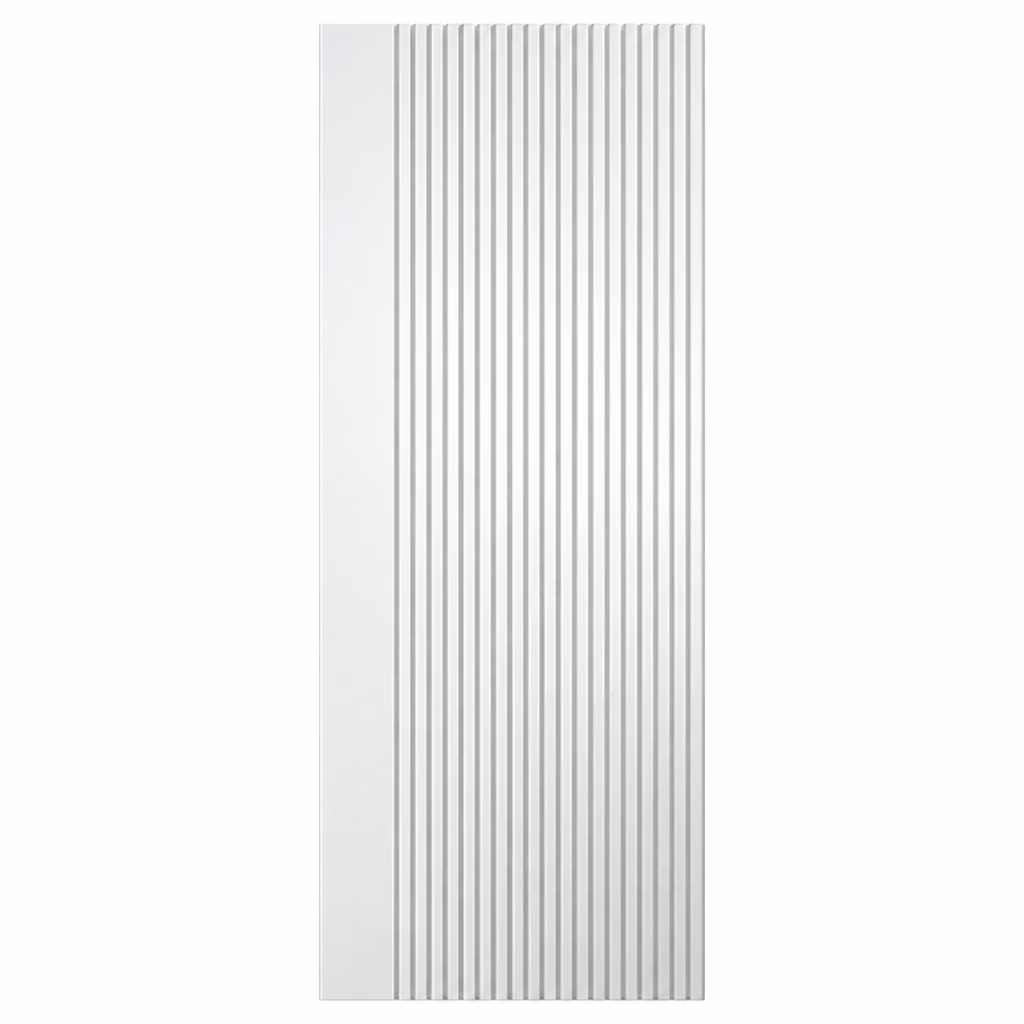 LPD Melbourne White Primed Deep Square-Cut Grooved Vertical Panel Internal Door