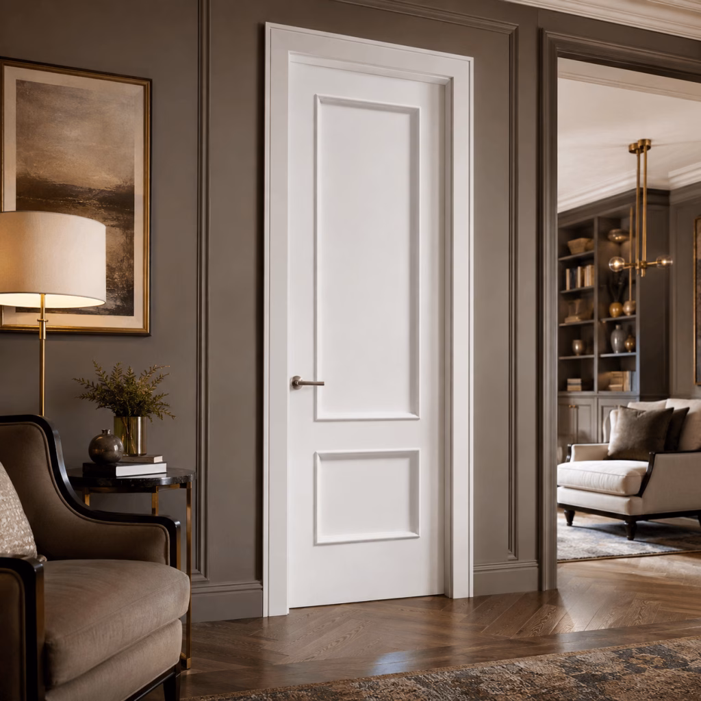 LPD Murcia White Primed 2 Panel Raised Bolection Mouldings Internal Door lifestyle