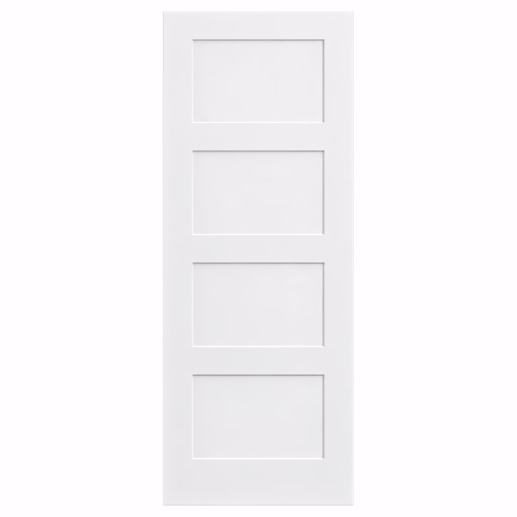 LPD Shaker 4P White Primed 4 Equal-Sized Panel Internal Door