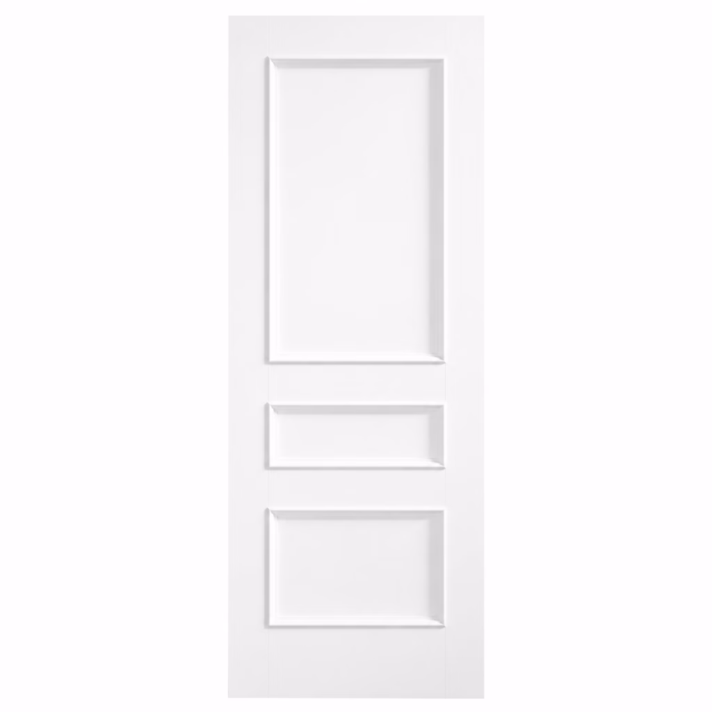 LPD Toledo White Primed 3 Panel Raised Bolection Mouldings Internal Door