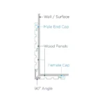 Magnum Opus Wood Panel C1830 End Cap Trim Male ST125 - Fittings