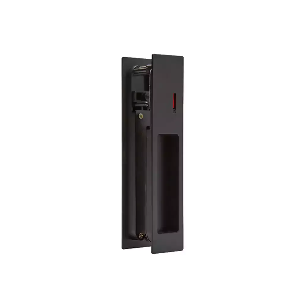 LPD Gemini Matt Black Pocket Internal Door Handle With Lock Privacy