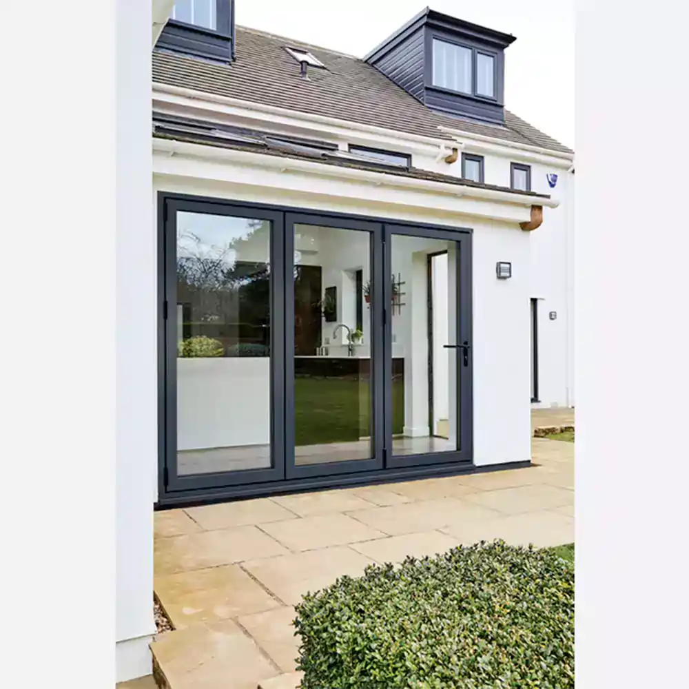 The LPD Aluvu External Door Bi-fold 8FT Pre-finished Anthracite Grey door is a pinnacle of modern design, seamlessly blending the realms of indoor and outdoor living.
