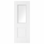 LPD Arnhem White Primed White Grain Glazed 1L Solid Engineered Internal Door