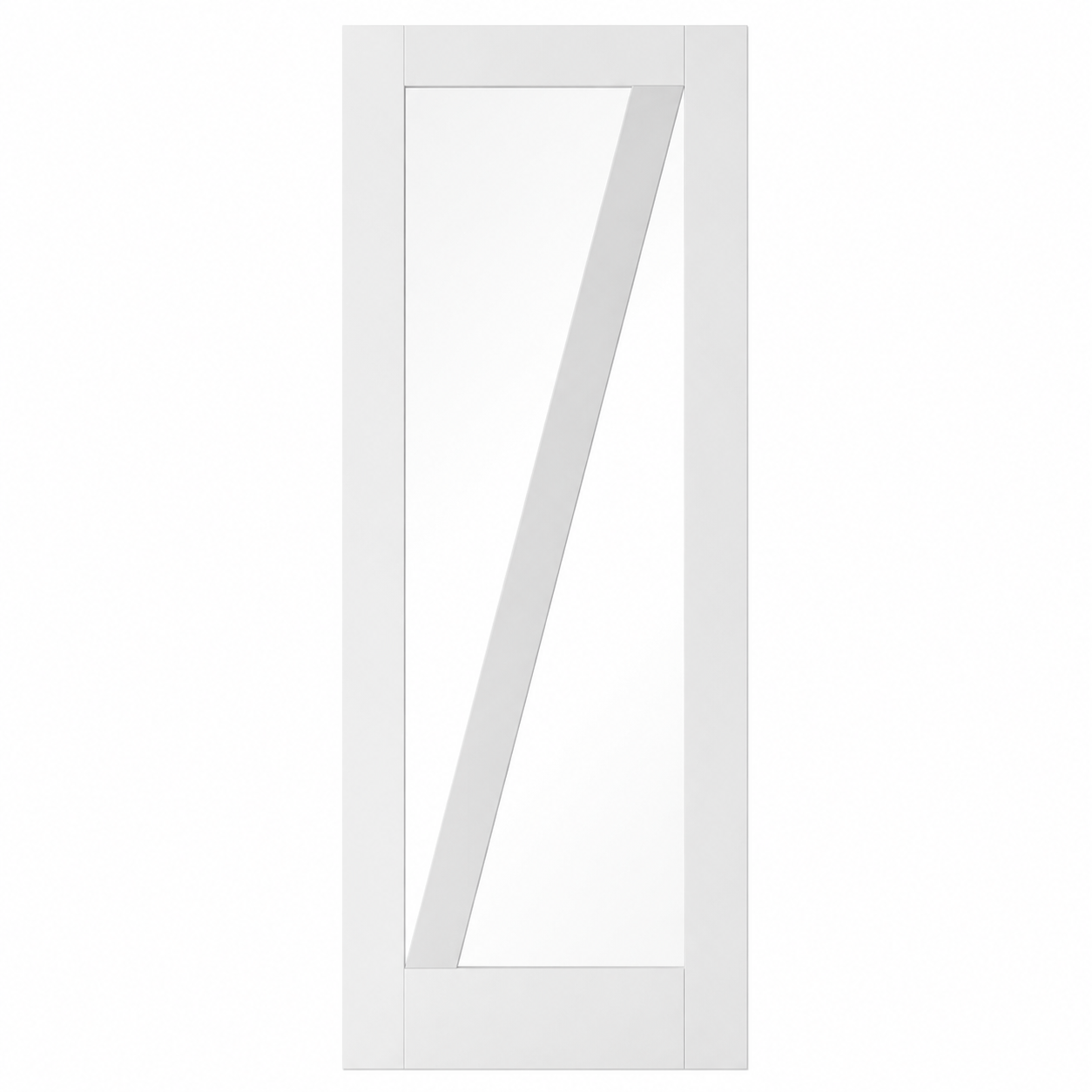 LPD Doors Barn White Primed Glazed Panel Clear Glass Internal Door