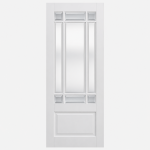 LPD Doors Downham White Primed Clear Bevelled Glazed 9L Moulded Composite Pre-Finished Internal Door