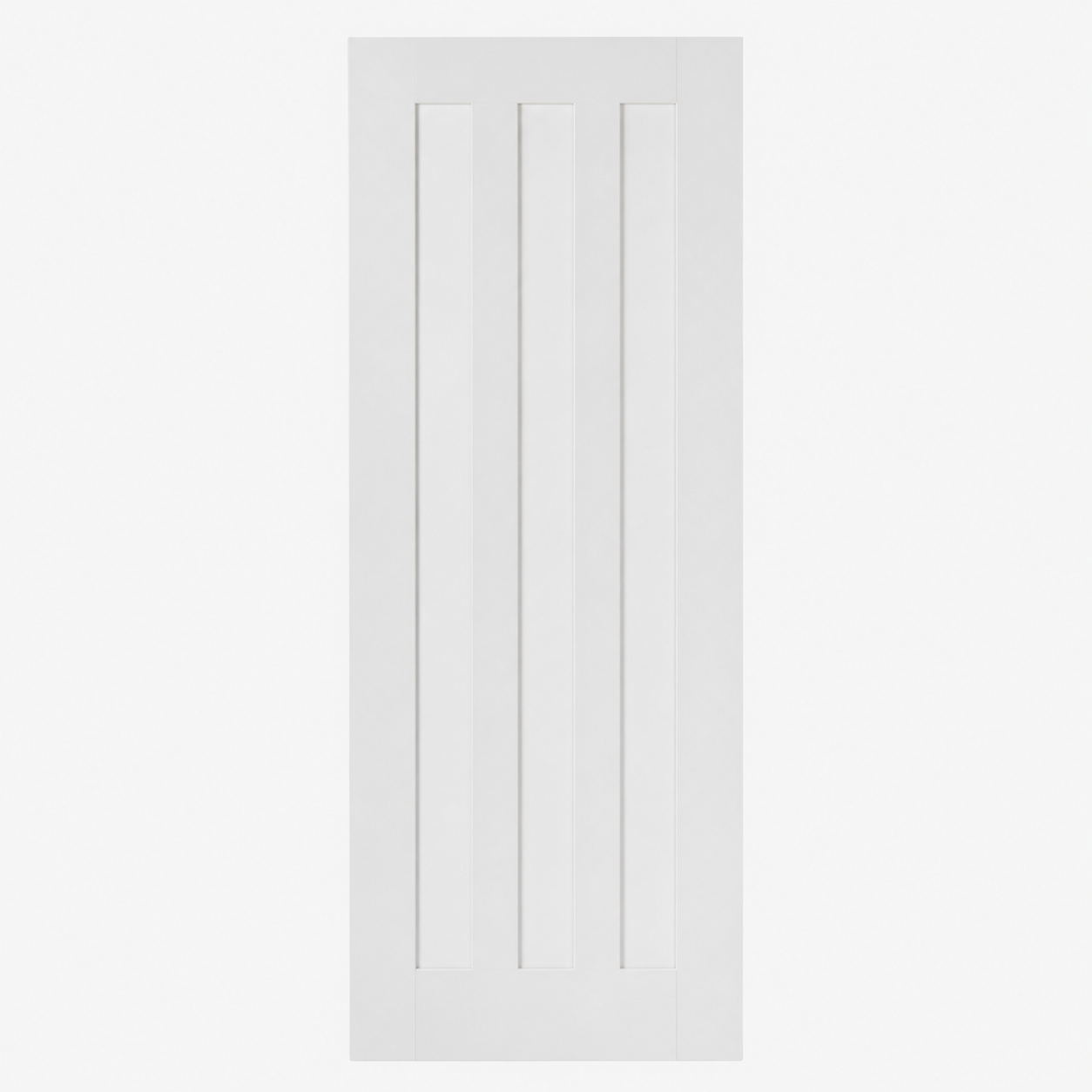 LPD Doors Idaho White Primed 3 Panel Recessed Solid Engineered Core Internal Door