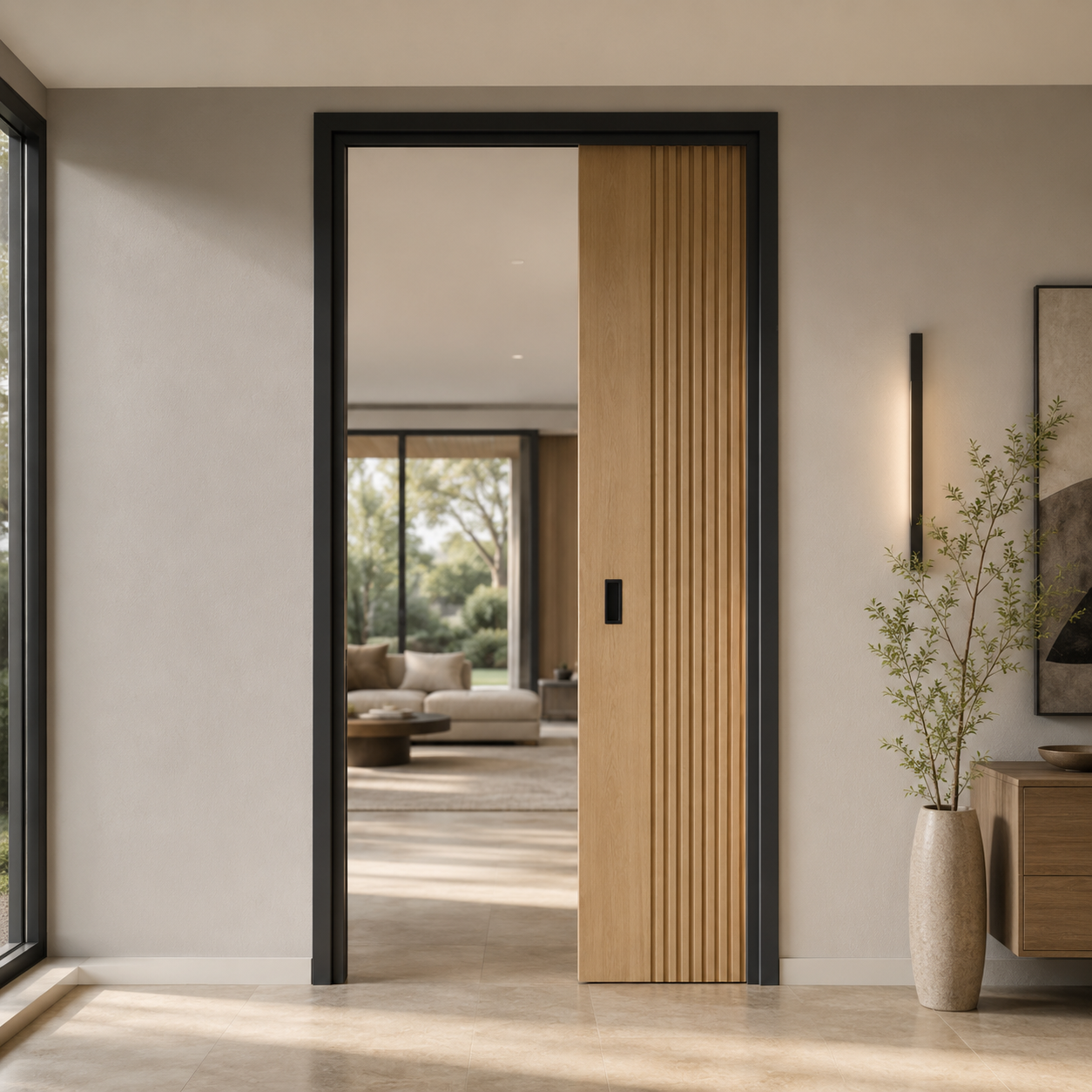 LPD Flusso Pre-Assembled Single Pocket Door Set Internal Door lifestyle