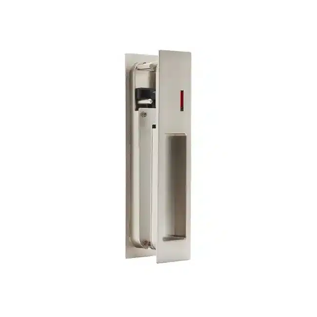LPD Ironmongery Gemini Satin Chrome Pocket Door Privacy Sliding Lock