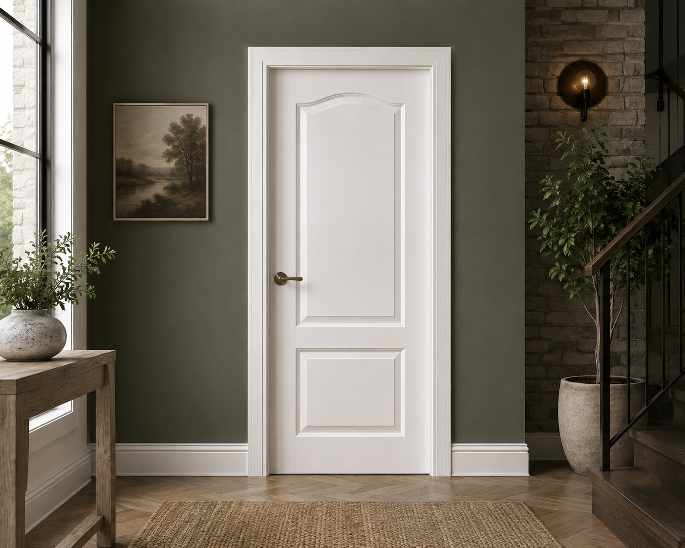 LPD Kent White Primed 2P Solid Engineered Internal Door lifestyle