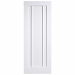LPD Lincoln White Primed Large Inset Panel Decorative Vertical Bars Solid Engineered Internal Door