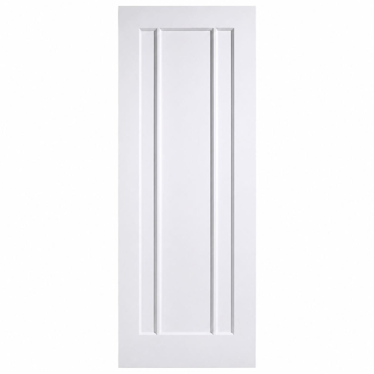 LPD Lincoln White Primed Large Inset Panel Decorative Vertical Bars Solid Engineered Internal Door