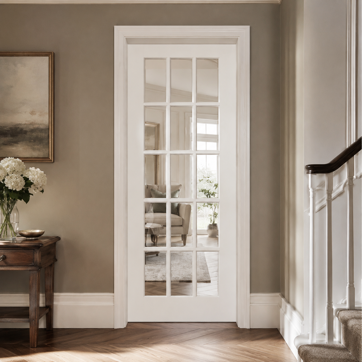 LPD SA White Primed Glazed 15L Solid Engineered Internal Door lifestyle