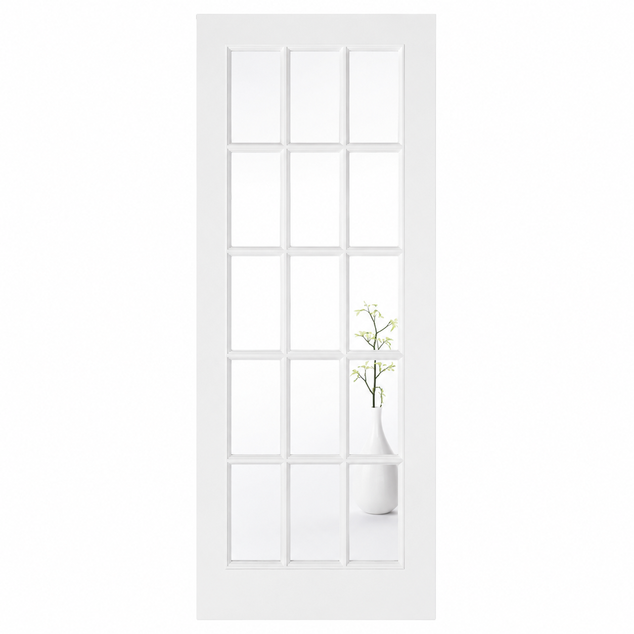LPD SA White Primed Glazed 15L Solid Engineered Internal Door