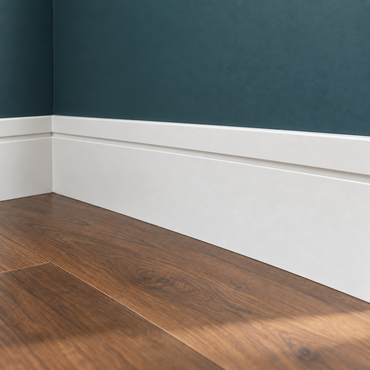 LPD Single Groove White Primed Skirting Board lifestyle