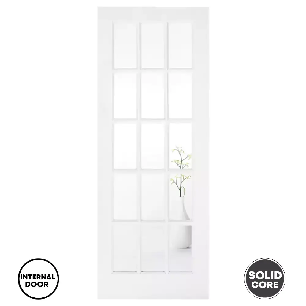 LPD White Sa Glazed 15L Internal Door Primed