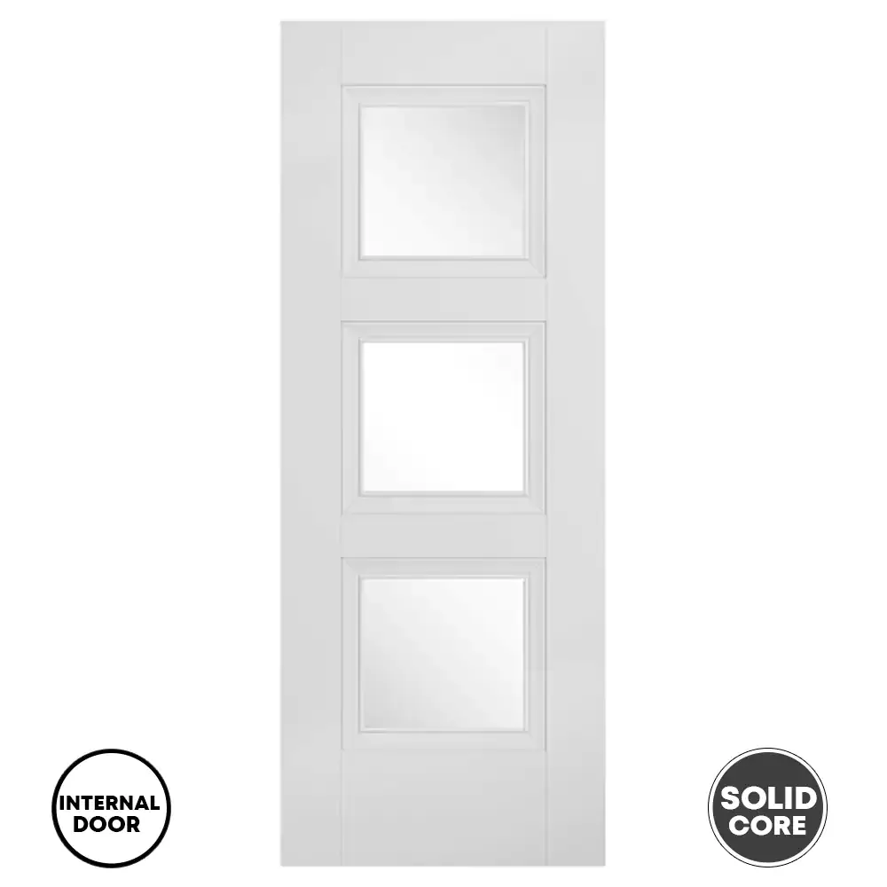 LPD Amsterdam Solid Internal White Door Glazed 3L