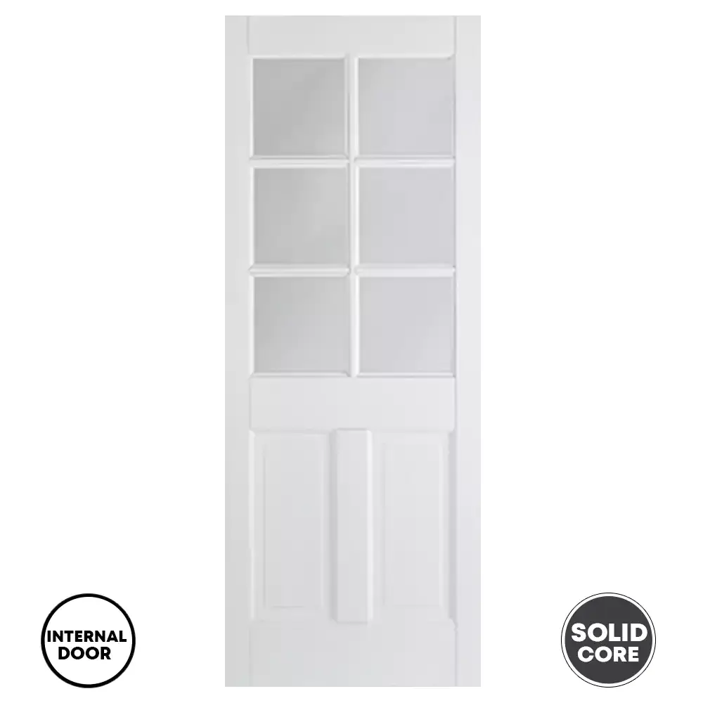 LPD Canterbury Glazed Primed White Solid Internal Door