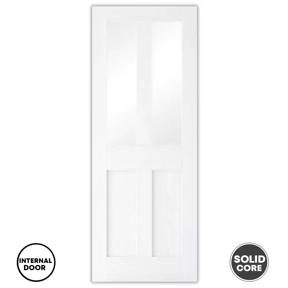 LPD White Grain London Glazed 2L Door