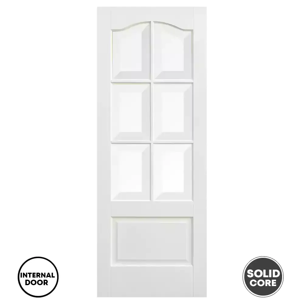 LPD Kent Glazed 6L White Internal Door Primed