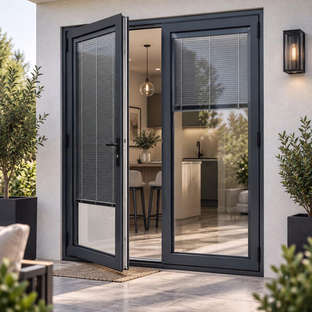 LPD AluVu Anthracite Grey French Door Aluminium Pre-Finished External Door