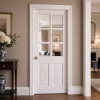 LPD Canterbury White Primed 2P Glazed 6L Solid Engineered Internal Door