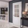 LPD Doors Berlin White Moulded Smooth 6L Clear Glazed Composite Pre-Finished Internal Door lifestyle