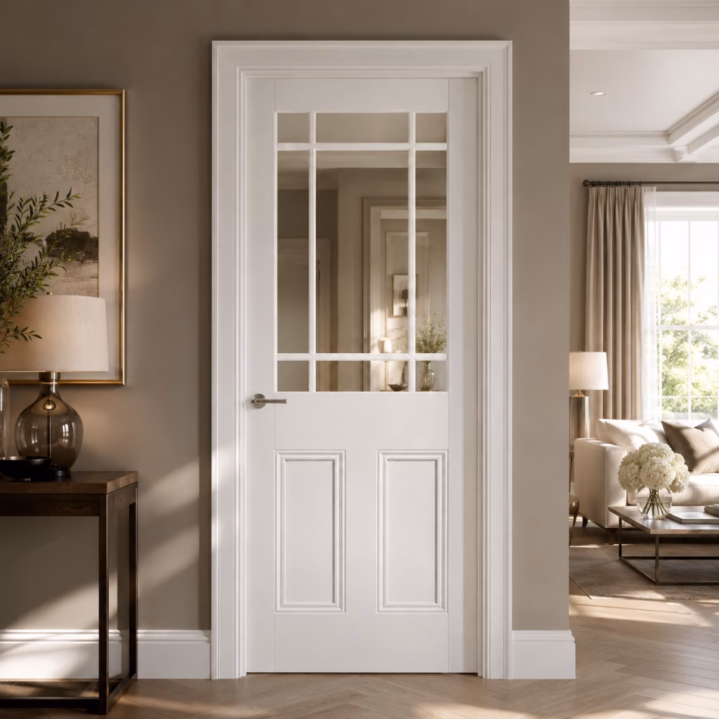 LPD Doors Downham White Primed Unglazed 9 Light Solid Engineered Core Internal Door lifestyle