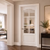 LPD Doors Kent White Primed Moulded Smooth 6L Clear Glazed Solid Engineered Core Internal Door lifestyle