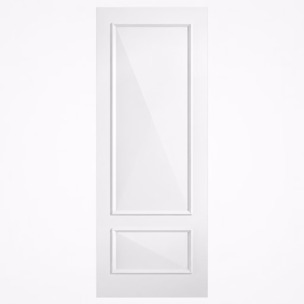LPD Doors Knightsbridge 2P White Primed 2P Panelled Raised Moulding Solid Engineered Core Internal Door