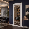 LPD Doors Orly White Primed Glazed Clear Glass Honeycomb Pattern Solid Engineered Core Internal Door lifestyle