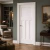 LPD DX 30s White Primed 30s Style Three Rectangular Inset Panels and One Square Panel Solid Engineered Internal Door lifestyle