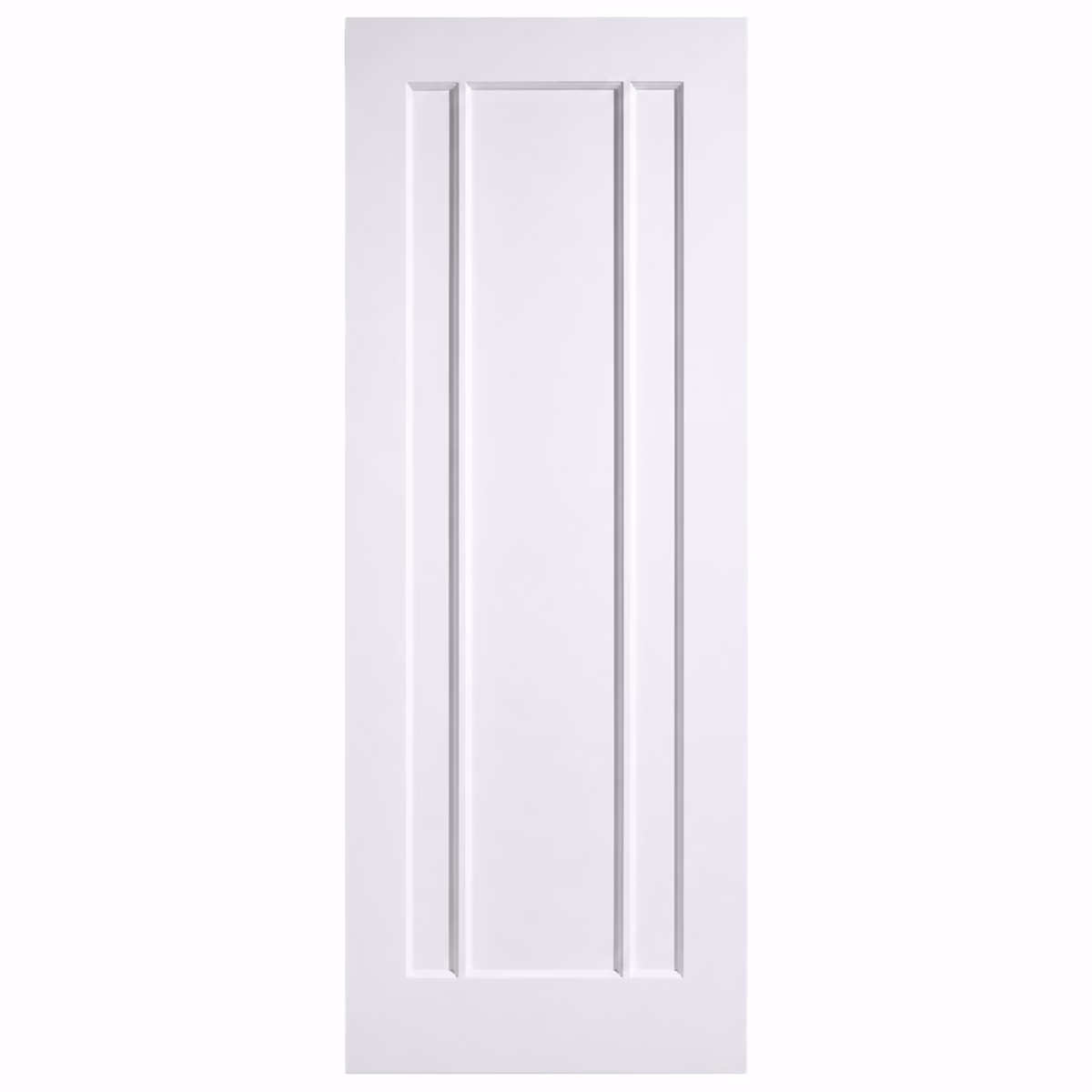LPD Lincoln White Primed Large Inset Panel Decorative Vertical Bars Solid Engineered Internal Door