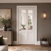 LPD London White Primed 2L Clear Glazed Solid Engineered Internal Door