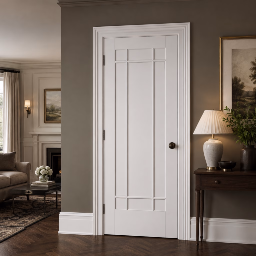 LPD Manhattan White Primed Nine Panel Decorative Beading Solid Engineered Internal Door lifestyle