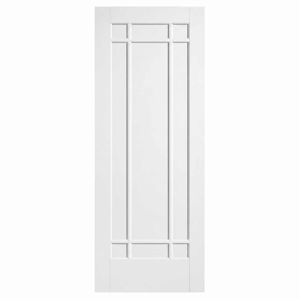 LPD Manhattan White Primed Nine Panel Decorative Beading Solid Engineered Internal Door