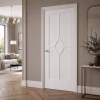 LPD Reims White Primed 5P Diamond Design Solid Engineered Internal Door