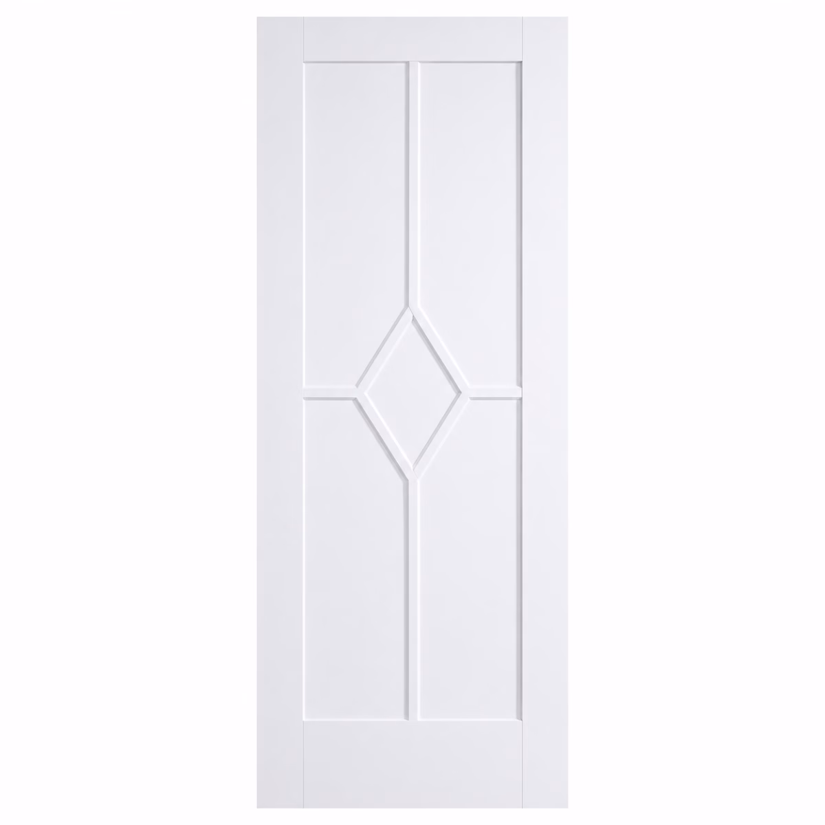 LPD Reims White Primed 5P Diamond Design Solid Engineered Internal Door