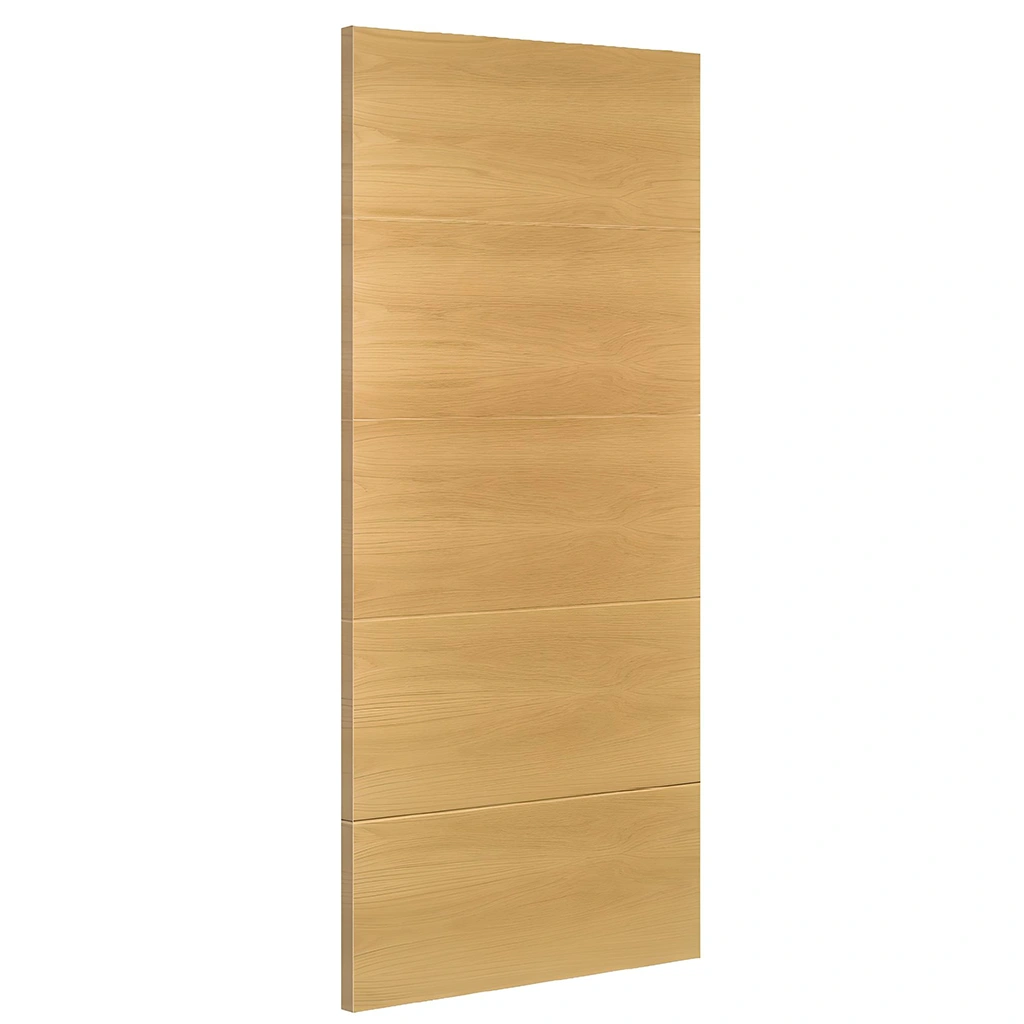 Deanta Augusta Prefinished Oak Fire Door FD30 Angled