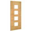 Deanta Augusta Prefinished Oak Glazed Fire Door FD30 Angled