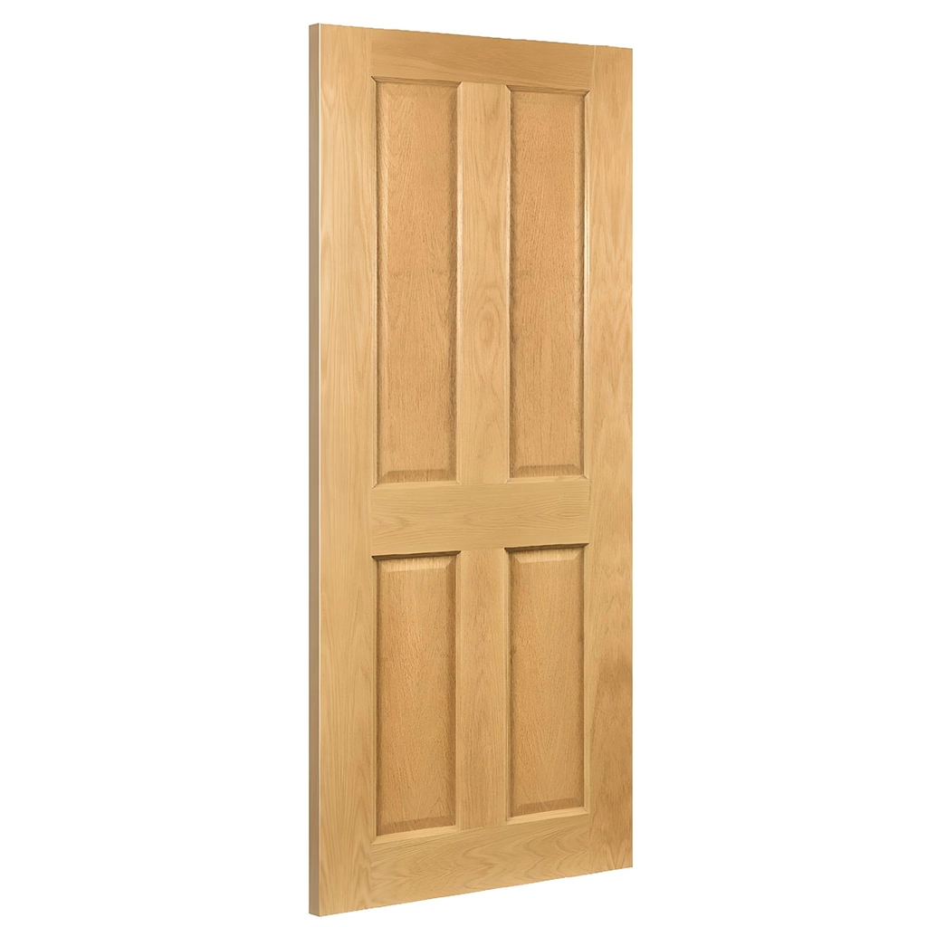 Deanta Bury Prefinished Oak Fire Door FD30 Angeled