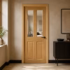 Deanta Bury Prefinished Oak Glazed Fire Door FD30 lifestyle